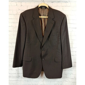 JOS. A. BANK brown 100% wool houndstooth mens jacket blazer 46R